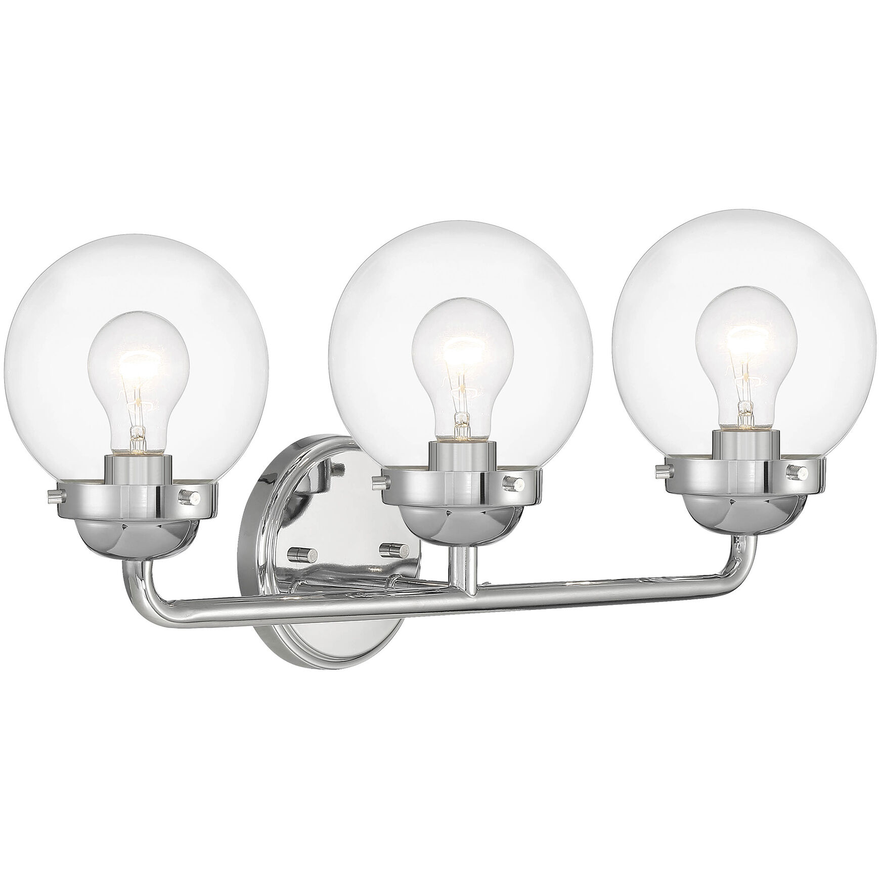 Knoll 3 Light 24 inch Chrome Vanity Light Wall Light